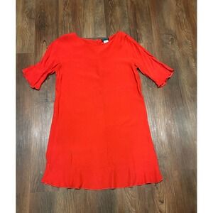 creation L Ruffle Hem Dress Size 10 Red